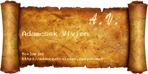 Adamcsek Vivien névjegykártya