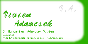 vivien adamcsek business card